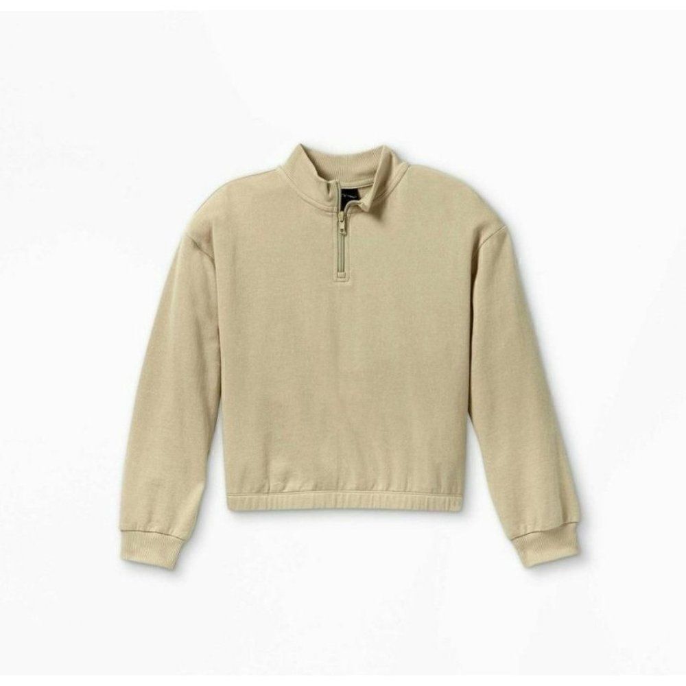 Girl's Quarter Zip Mock Neck‎ Pullover - Art Class - S 6/6X